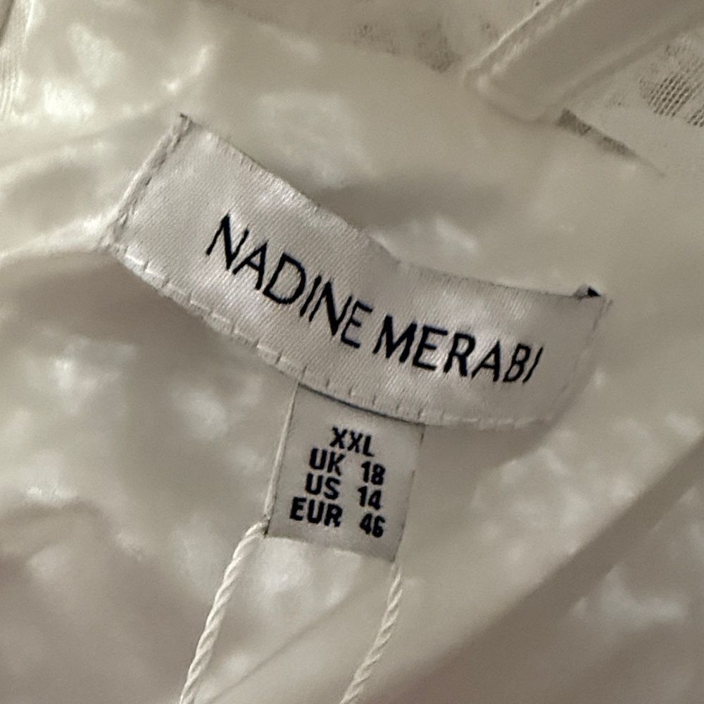 NADINE MERABI Women's White Alice Embellished Belted Cocktail Minidress A - Picture 8 of 8